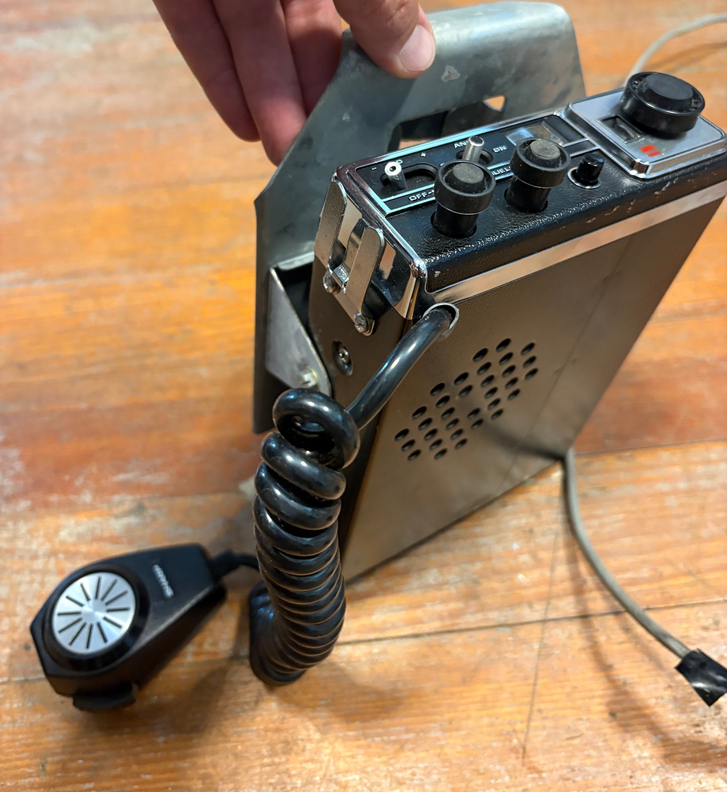 Vintage Sharp CB Radio Model CB-500UB with Microphone and Mounting Bracket.