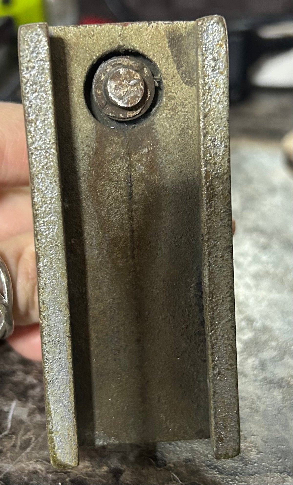 Chromed Bronze Track car with screw top - 1 1/4" track