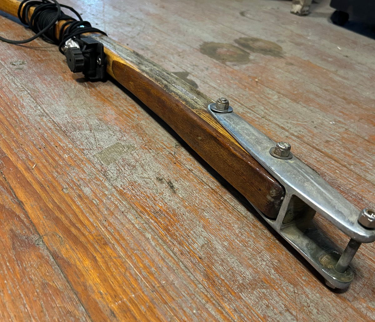 43 3/8" Slightly Curved Tiller Handle Cal 24