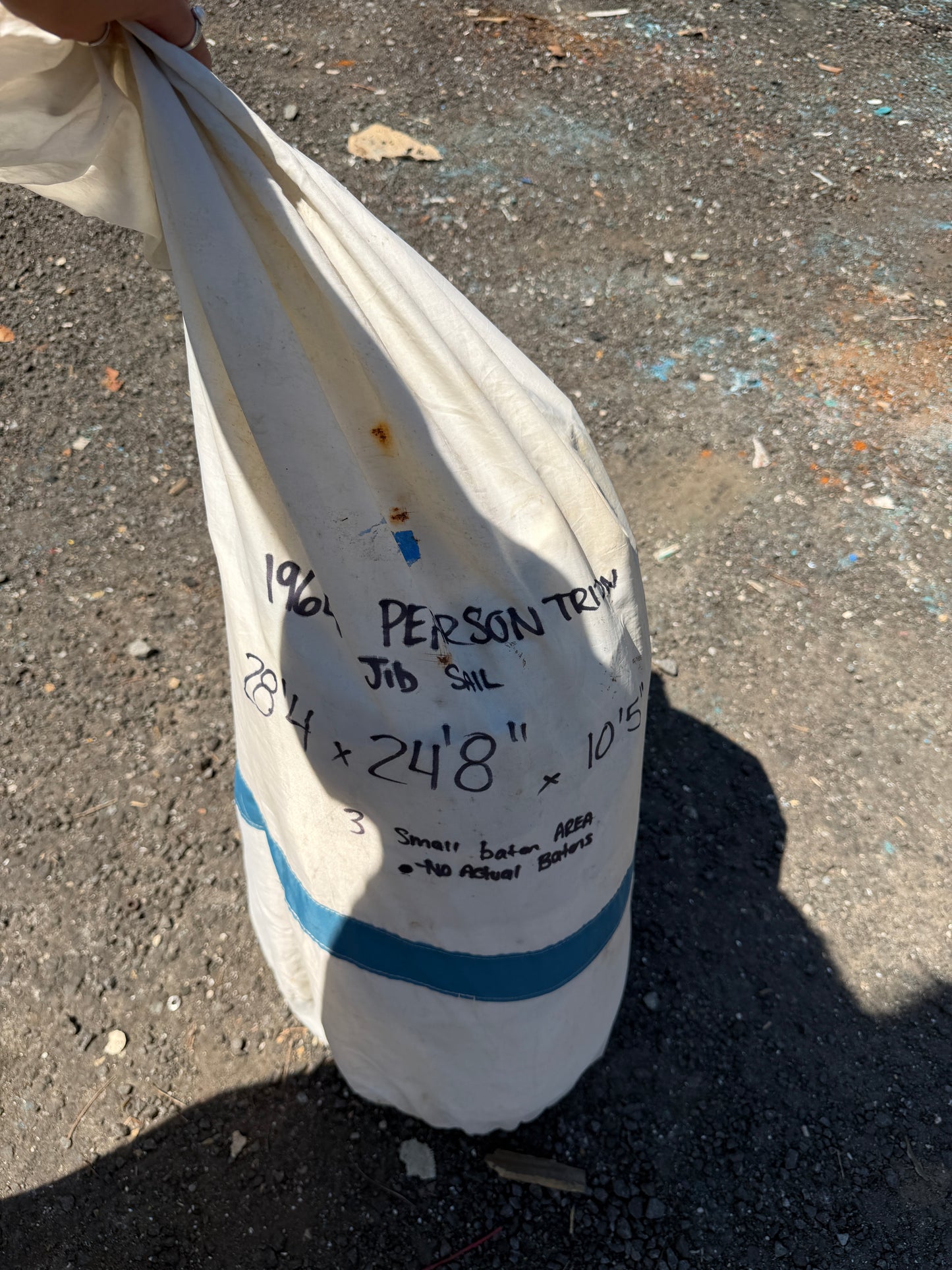 1964 Pearson Triton Jib Sail - 28'4" Hank on Leech x 24'8" Luff x 10'5" Foot