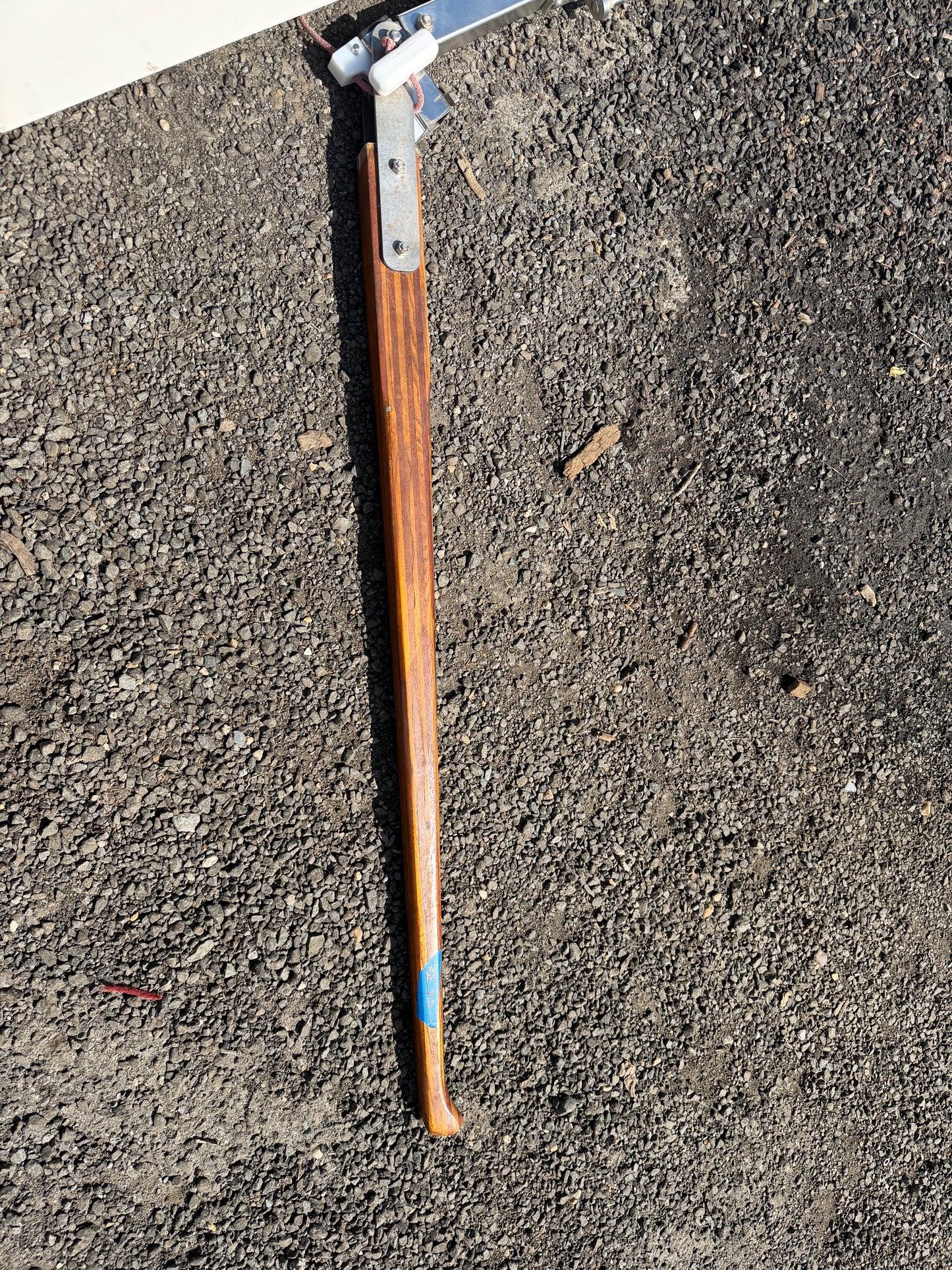 S2 7.0 Transom Mounted Kick Up Rudder and Wooden Tiller