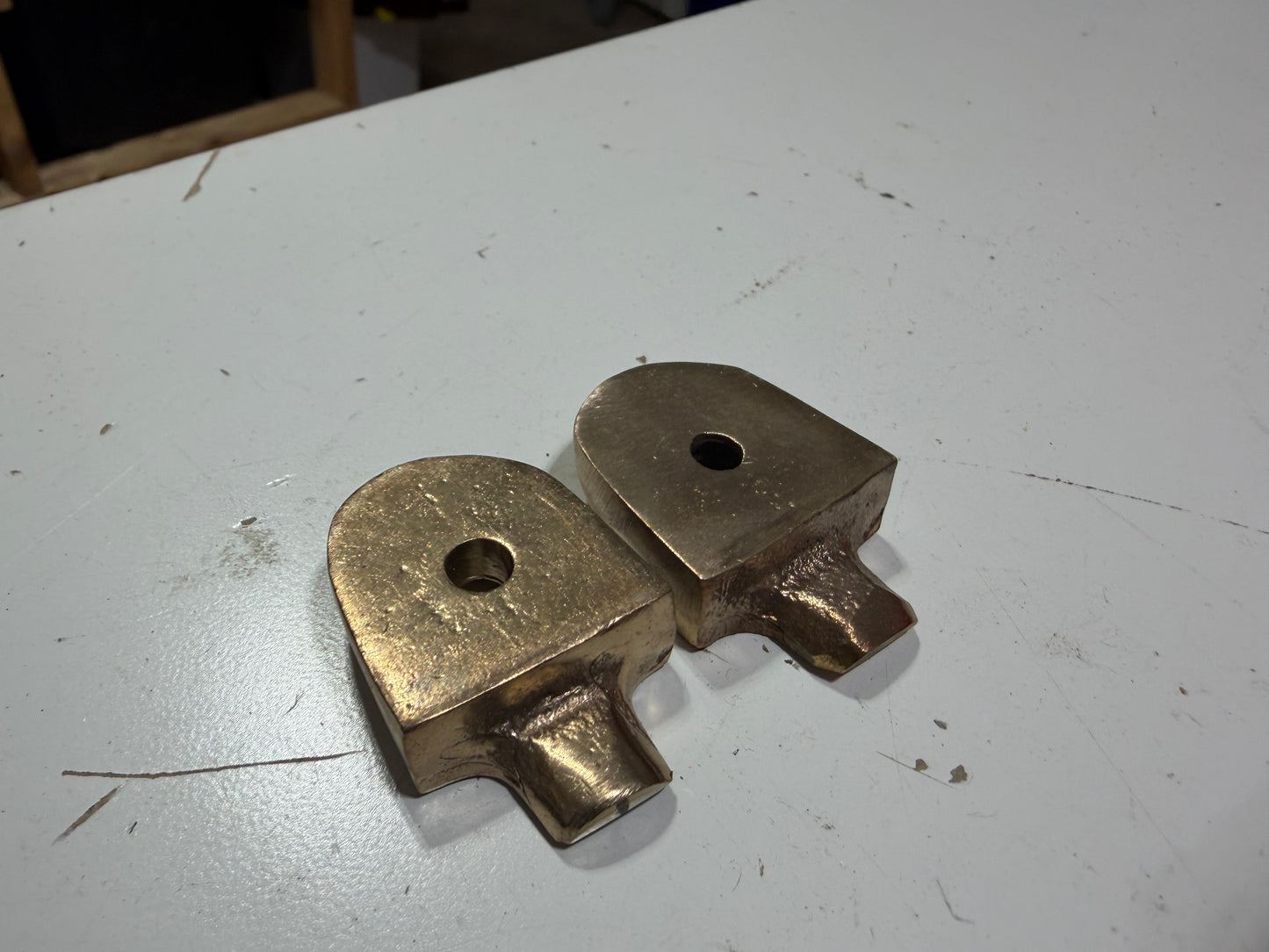 PAIR Bronze Track Ends - 1 1/8"