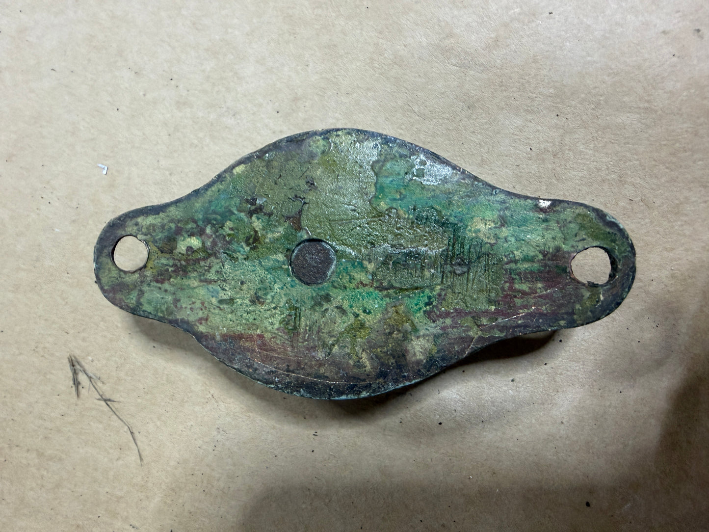 Solid Bronze Cheek Block - 1 1/2" Sheave (stuck) x 5/16" Line