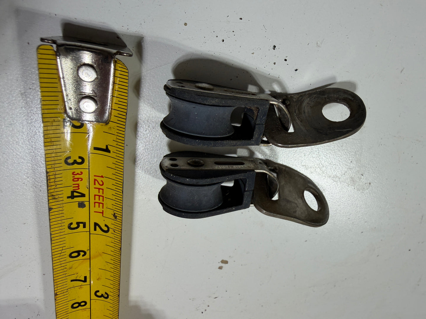 PAIR Micro Ronstan 3/4" Sheaved Fixed Single Blocks - 3/16" Line