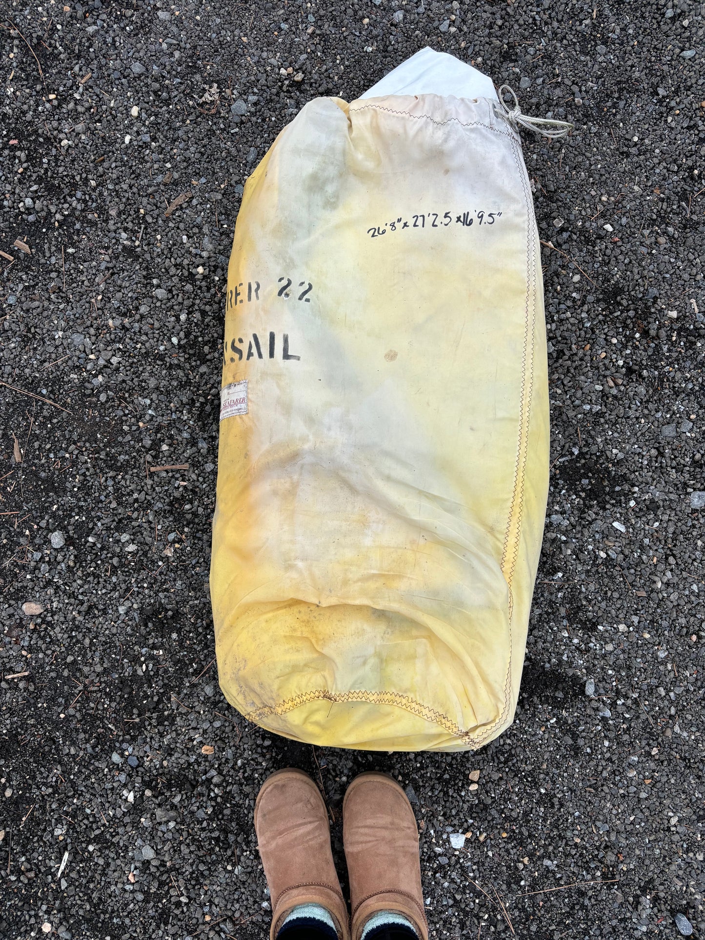 Seafarer 22 Rolling Furler Genoa Sail - 26’ 8.5” x 27’2.5” x 16’ 9.5” - AS IS CONDITION
