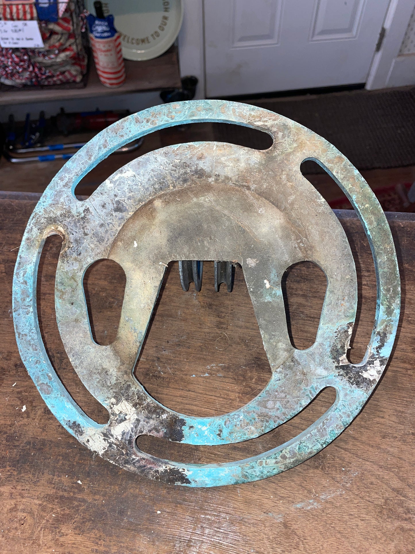 Edson C-607-A 4” Bronze Idler Steering Pedestal Pulleys - HAS CUTS