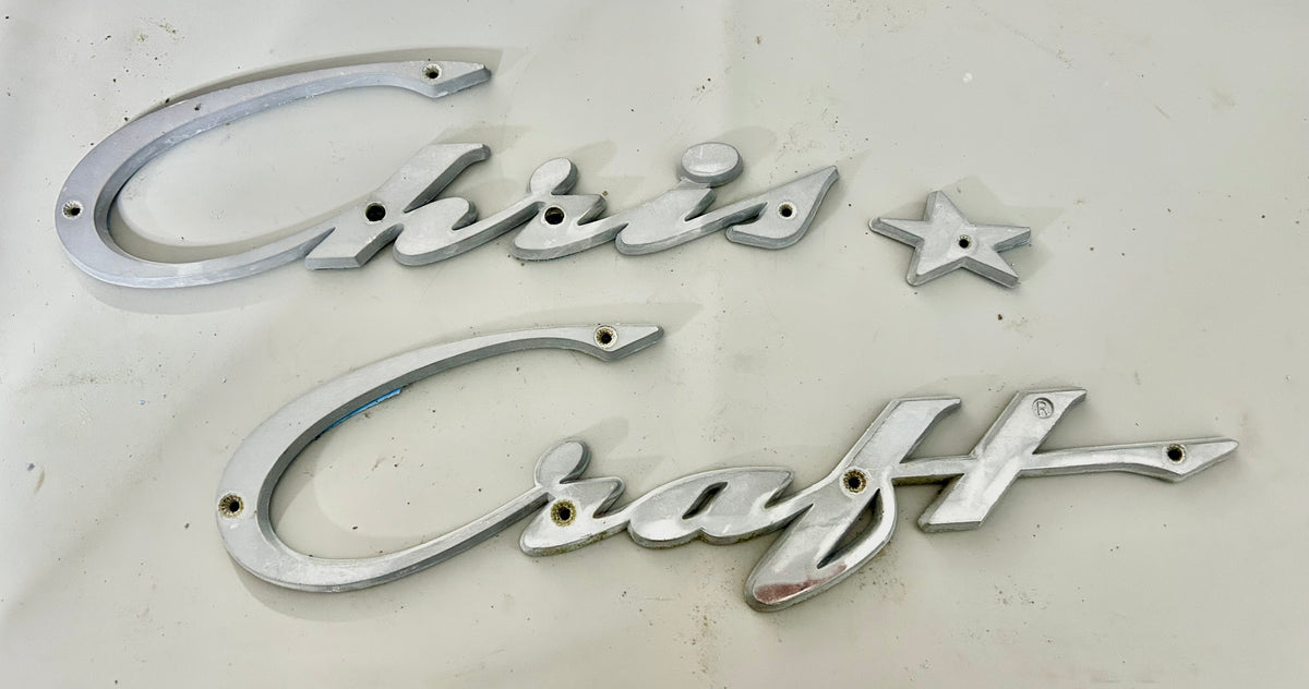 Chris Craft Boat Emblems Script (Plastic)