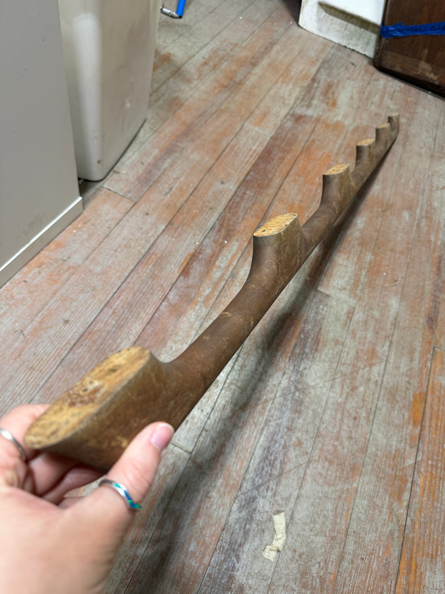 53" Long - 5 Rung Teak Handrail - Catalina 30