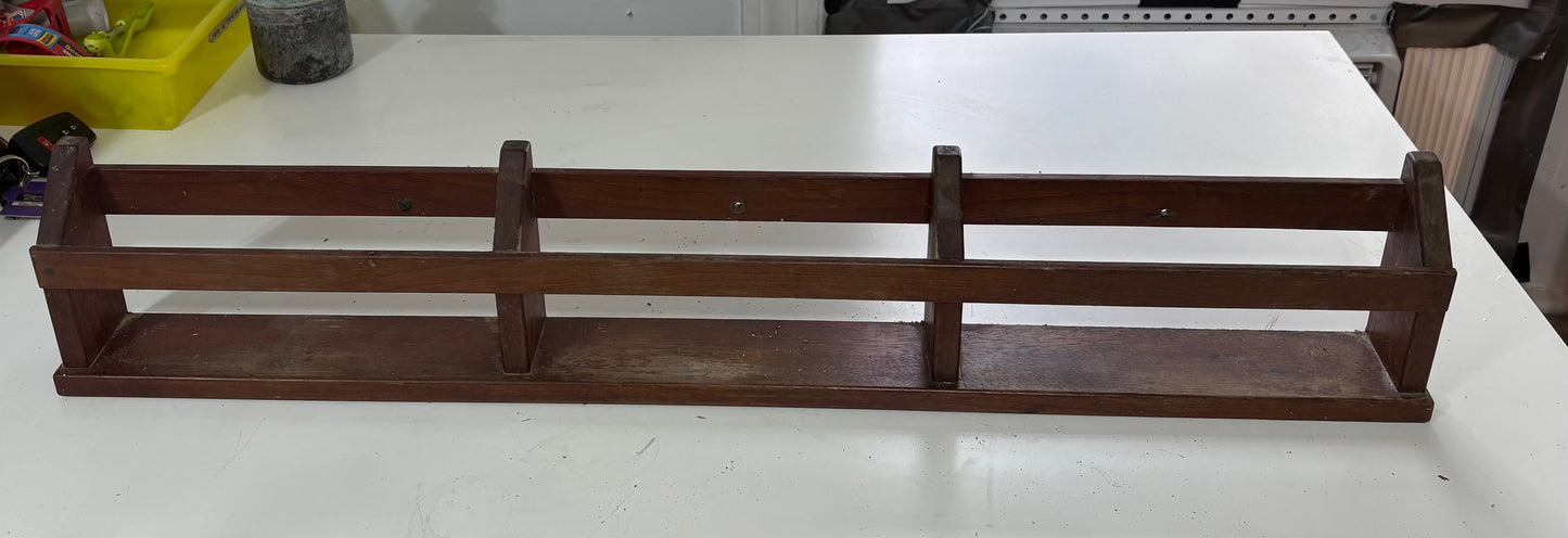 Teak Magazine Holder Wall Mount 32" x 5 1/2"