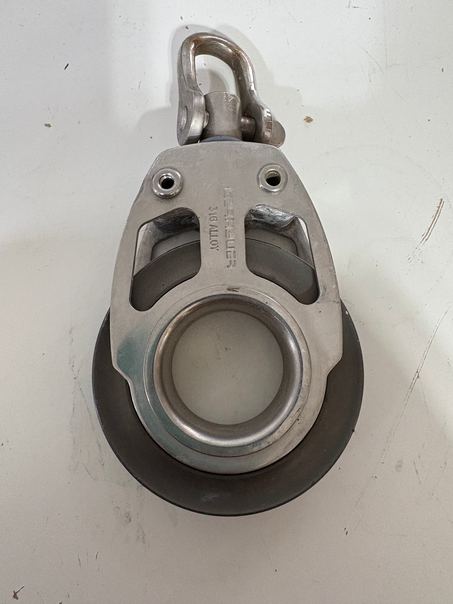 Garhauer 3" Sheave Single Block with Bow Shackle - 1/2" Line