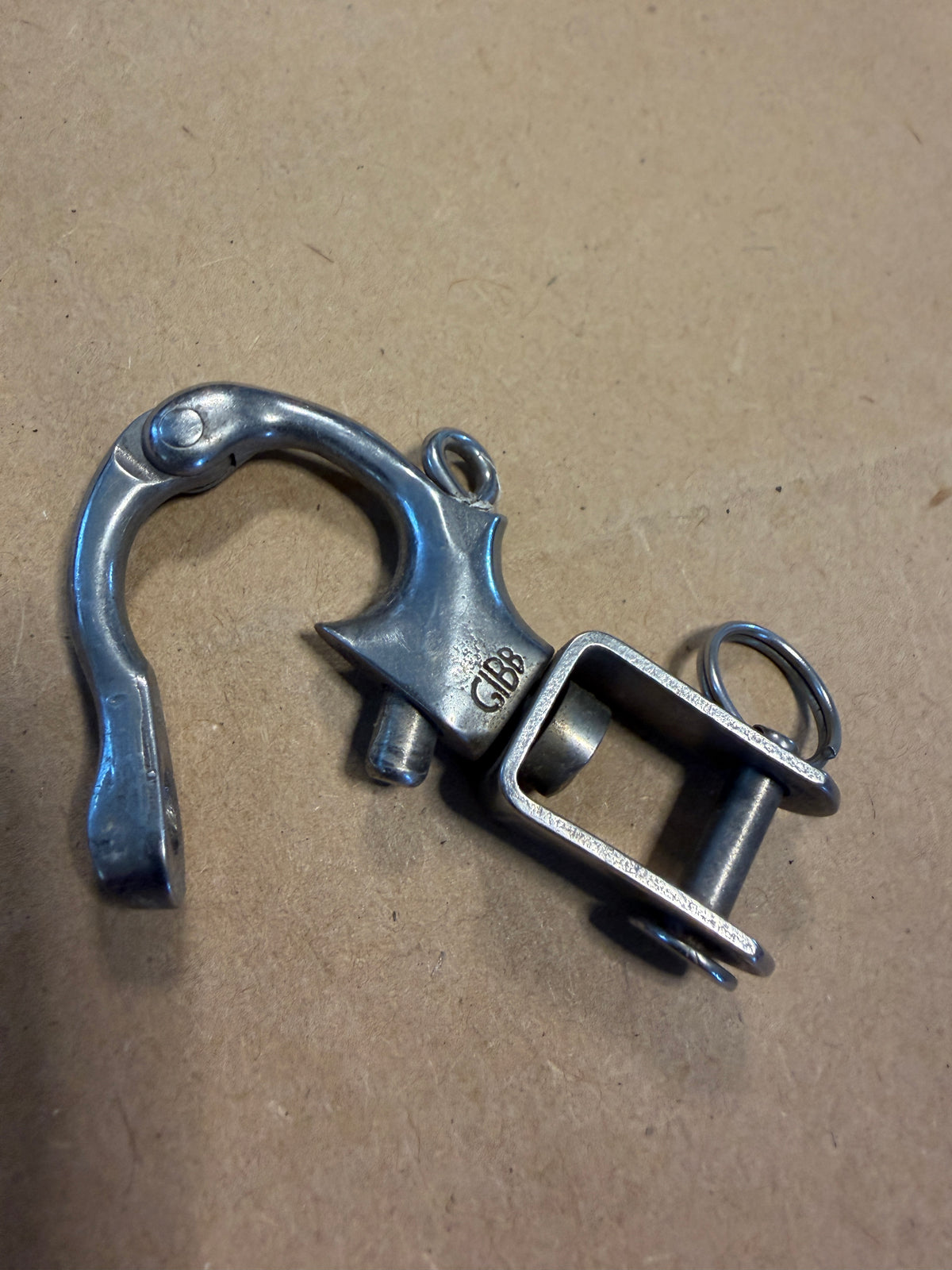 GIBB Forked Bail Shackle - 3/16" Pin Diameter x 1/2" Width x 2 3/4" Total Length
