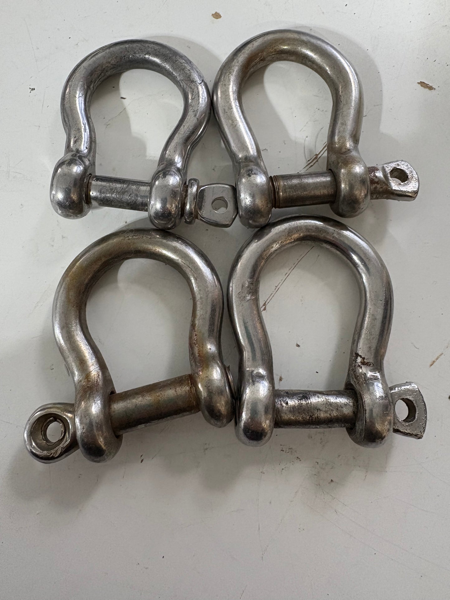 LOT OF 4 - 3/8" Bow Shackle