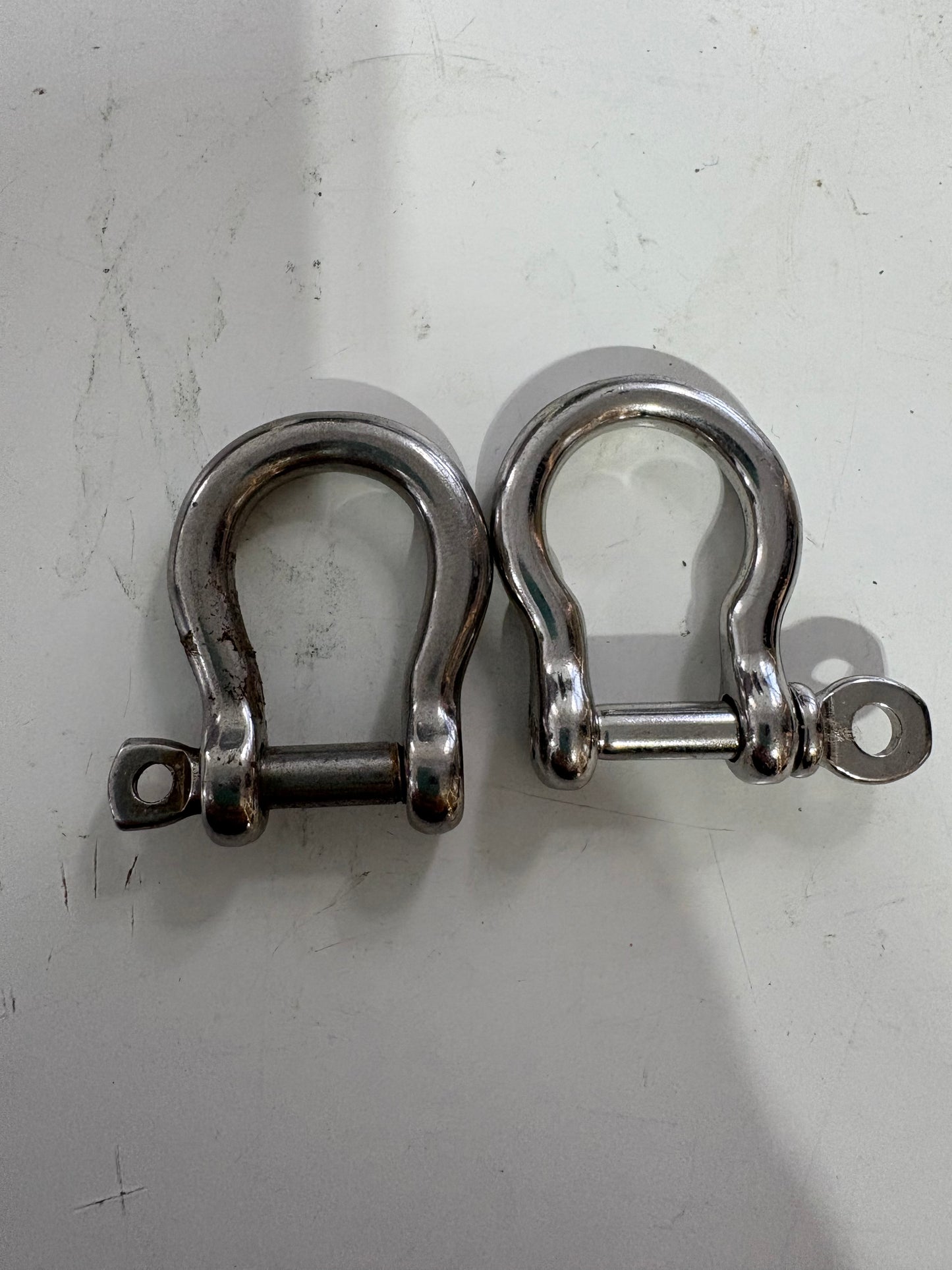 PAIR Small Stainless Steel Shackles - 1/8" Pin