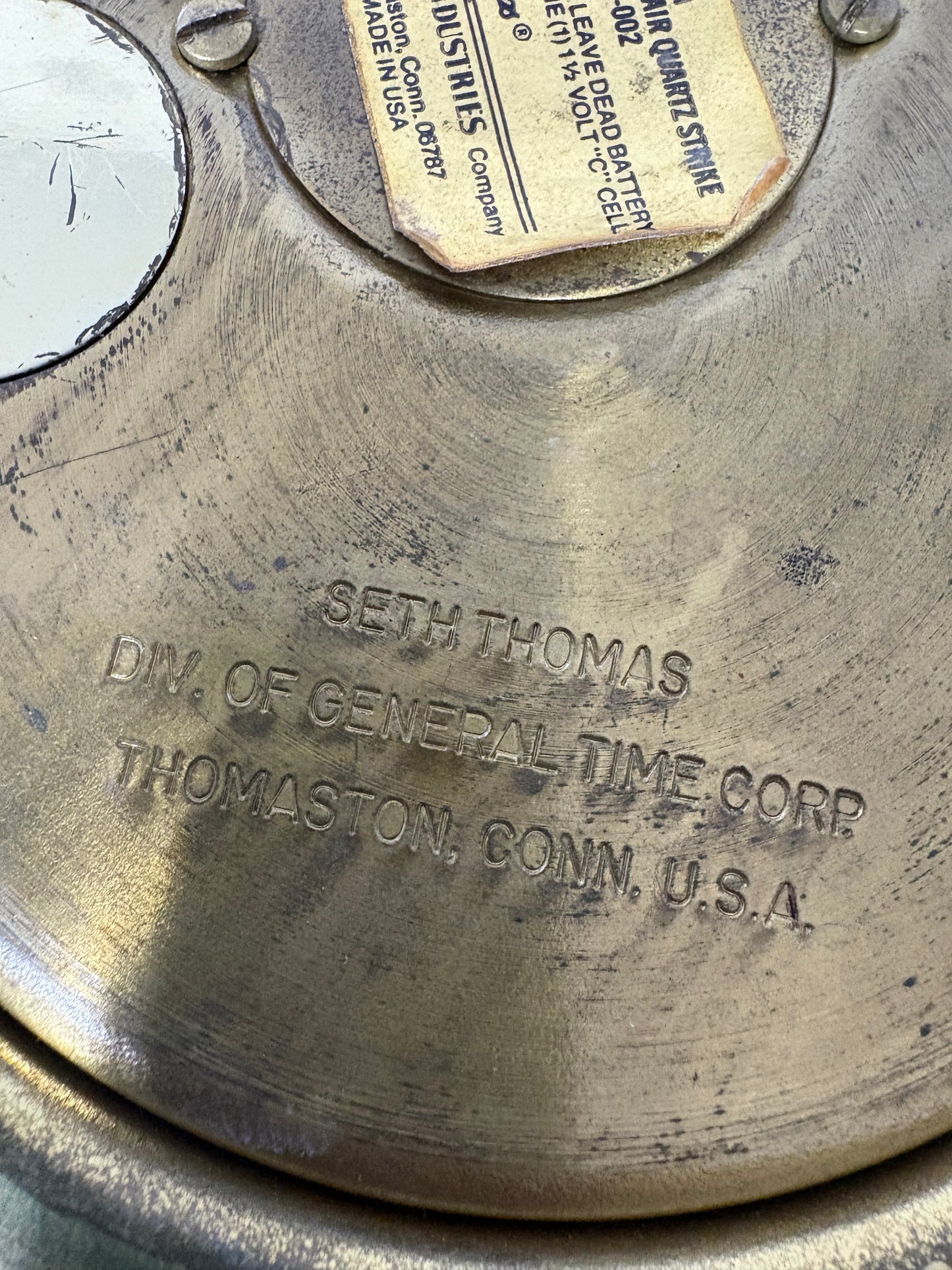 Seth Thomas Brass Ship's Clock model 1040-002