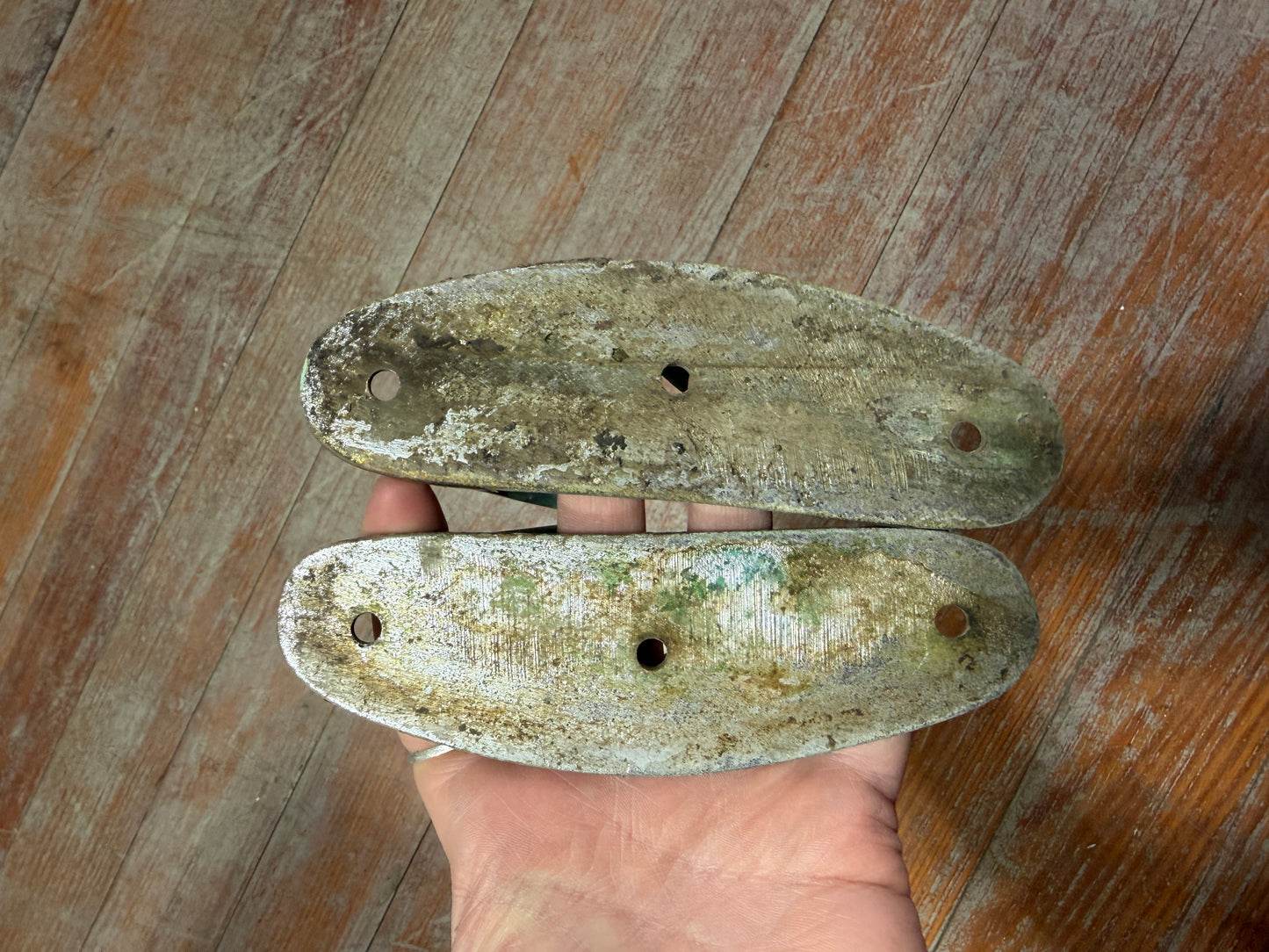 PAIR Unique Chromed Bronze 5 1/2" Chock Cleats