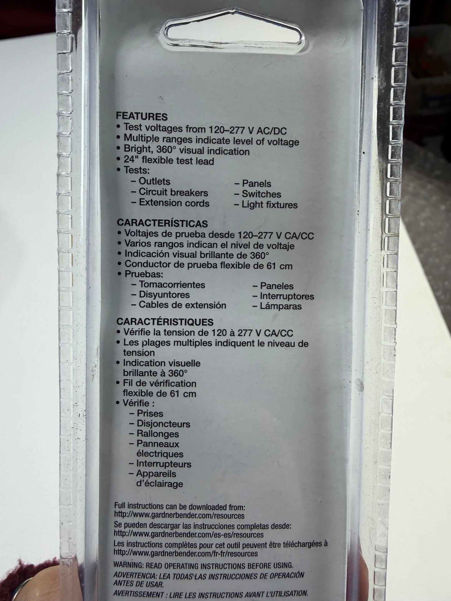 Gardner Bender Voltage Tester 120-277V AC/DC - NEW