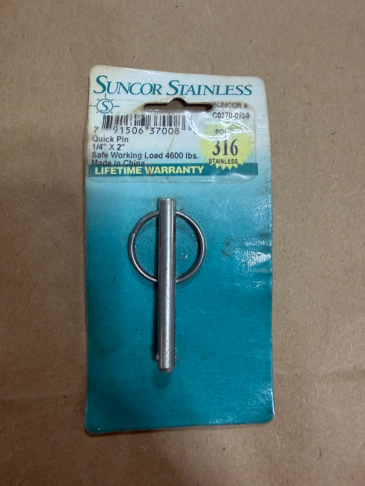 Suncor Stainless Quick Pin - 1/4" x 2" - NEW