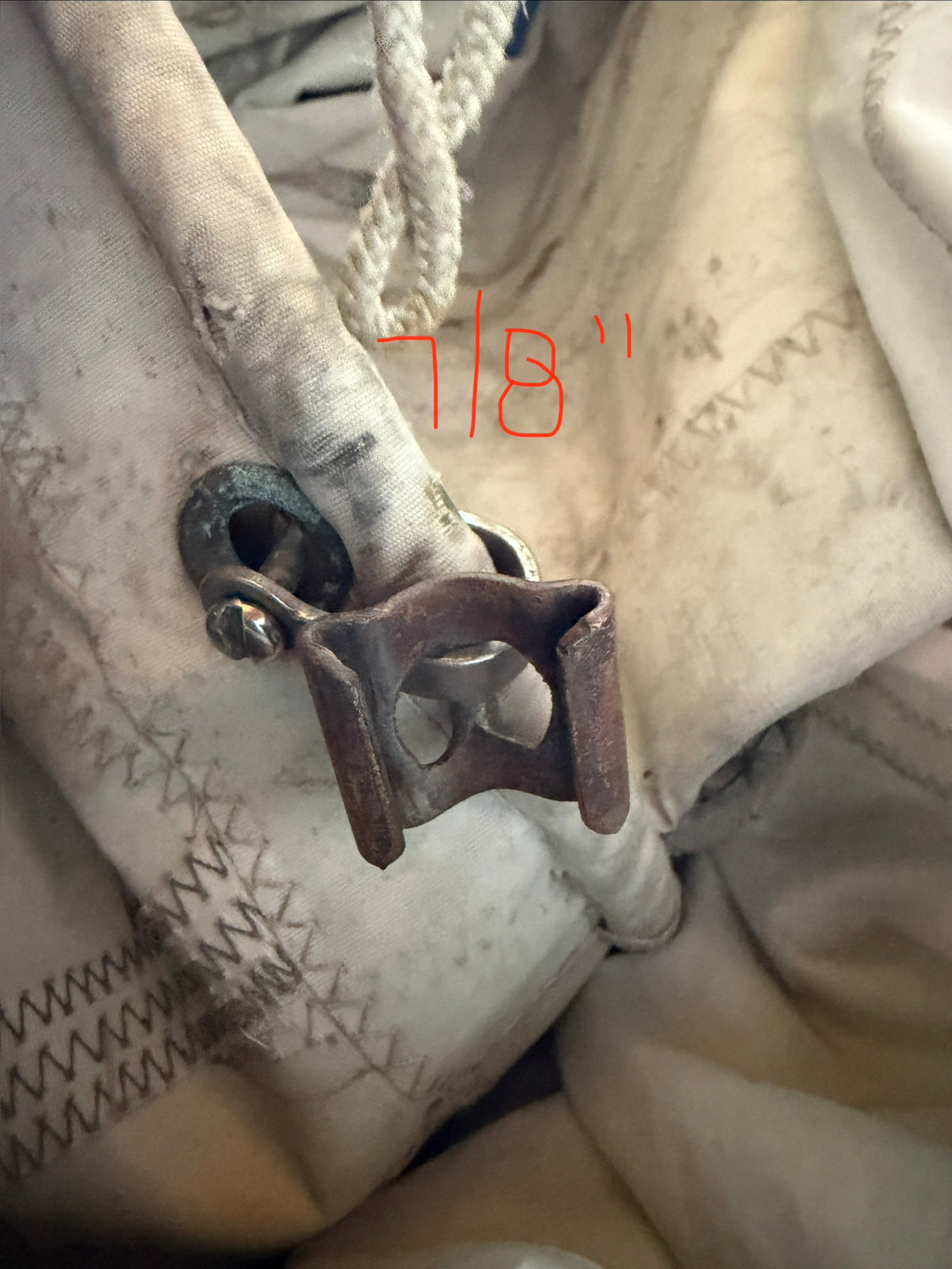 No 3 Genoa Sail - 41’7” ( 7/8" Bronze Sail Slides) x 45’9” x 13’7” Foot