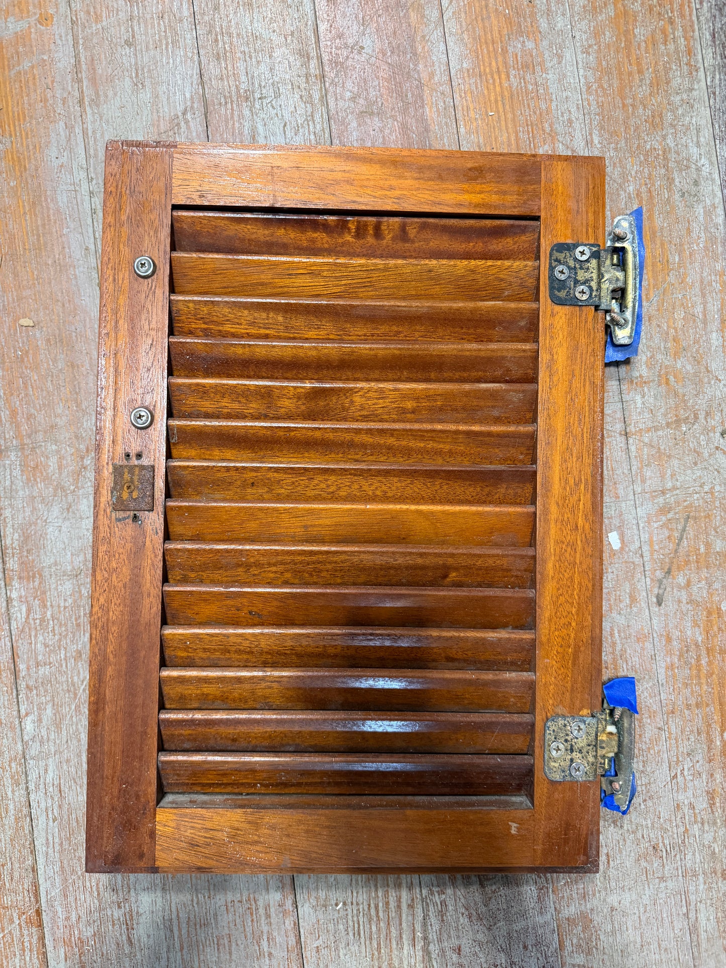 16 7/8" Long x 11 3/8" Wide Interior Louvered Door - Seafarer 31 MK1 Yawl - #323