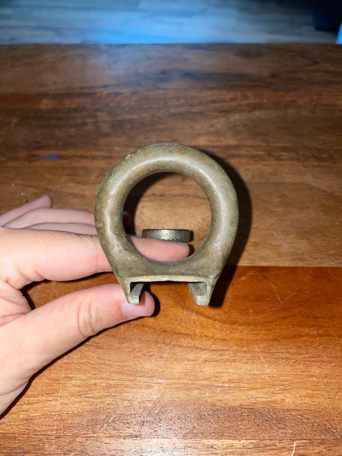 1" Bronze Pull Top Mast Ring / Spinnaker Track Car - 1 3/8” Eye