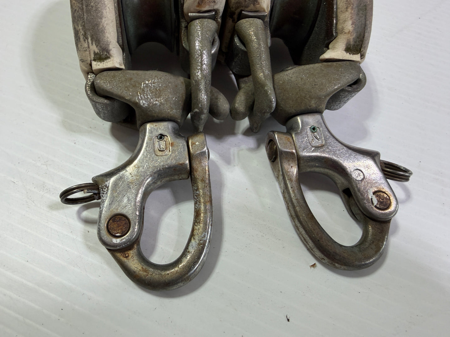 PAIR Nicro Marine Snatch Blocks - 1 3/4" Bronze Sheaves - 1/2" Line