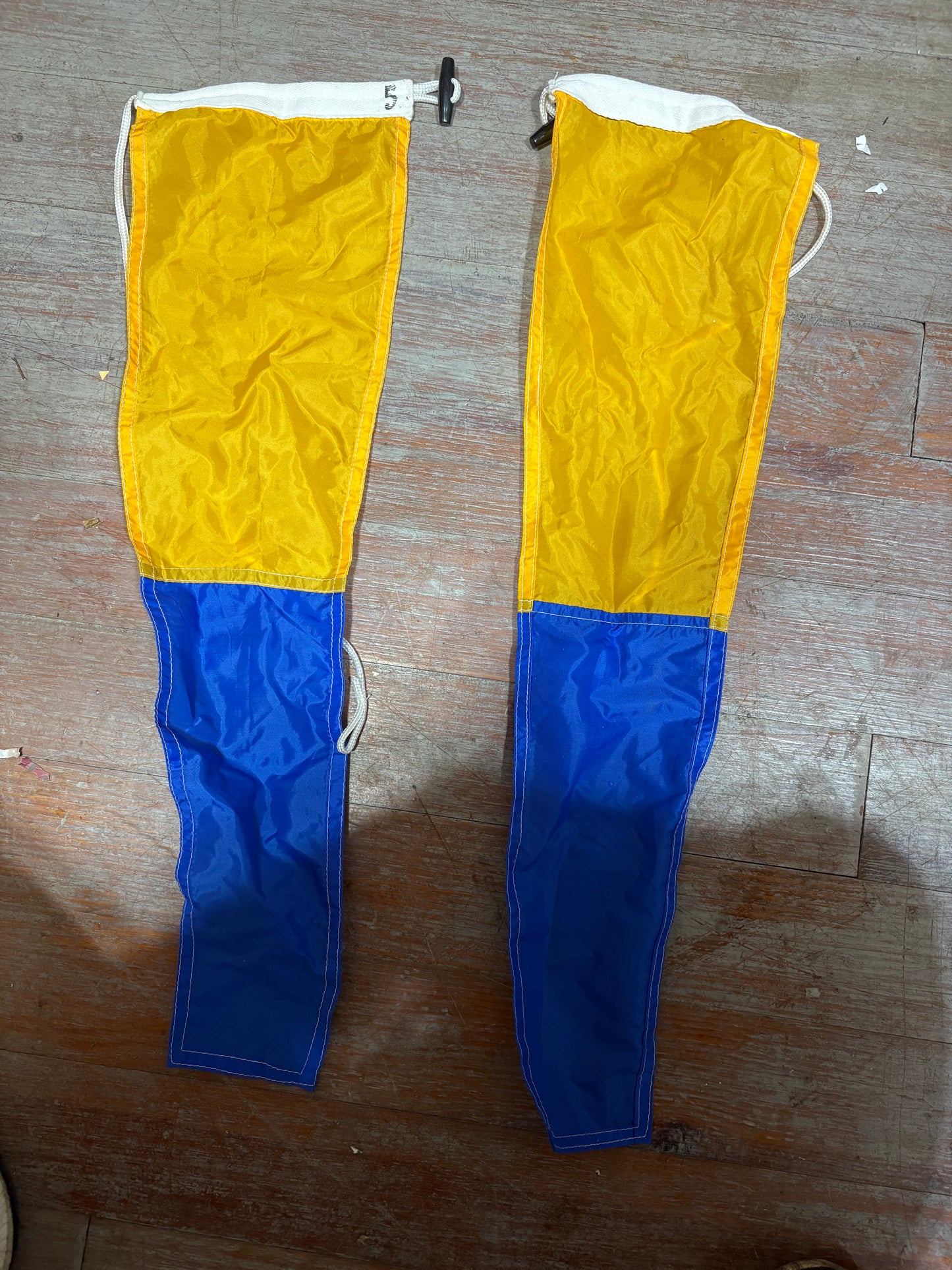 Blue and Yellow 24" Burgees (pair)