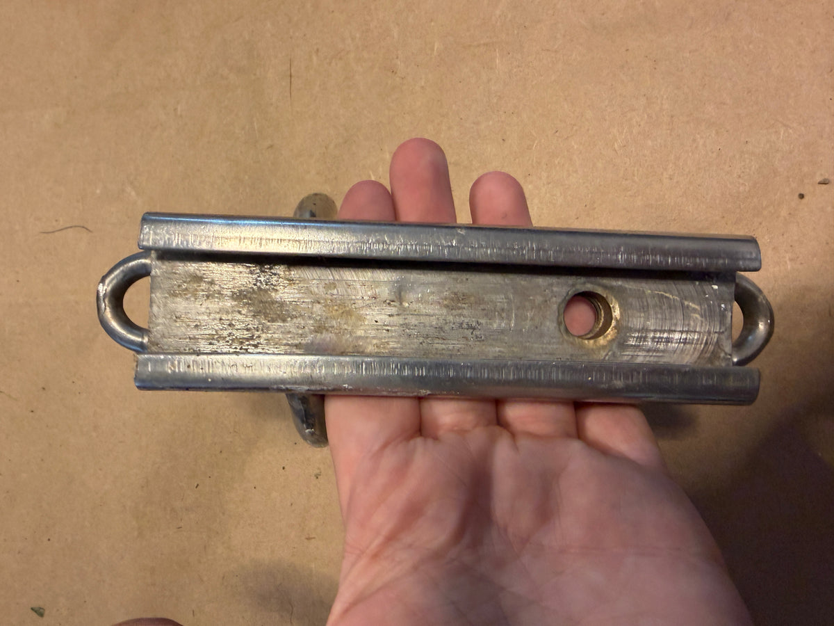 1 1/4" Stainless Steel Mast / Spinnaker Ring Track Car - 2" Eye - Missing Bolt