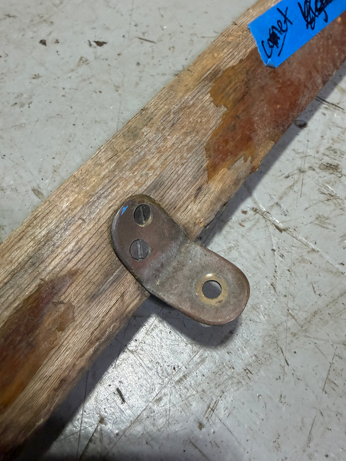 Vintage Teak Deck Mounted Ornatel Piece - Broken - Comet