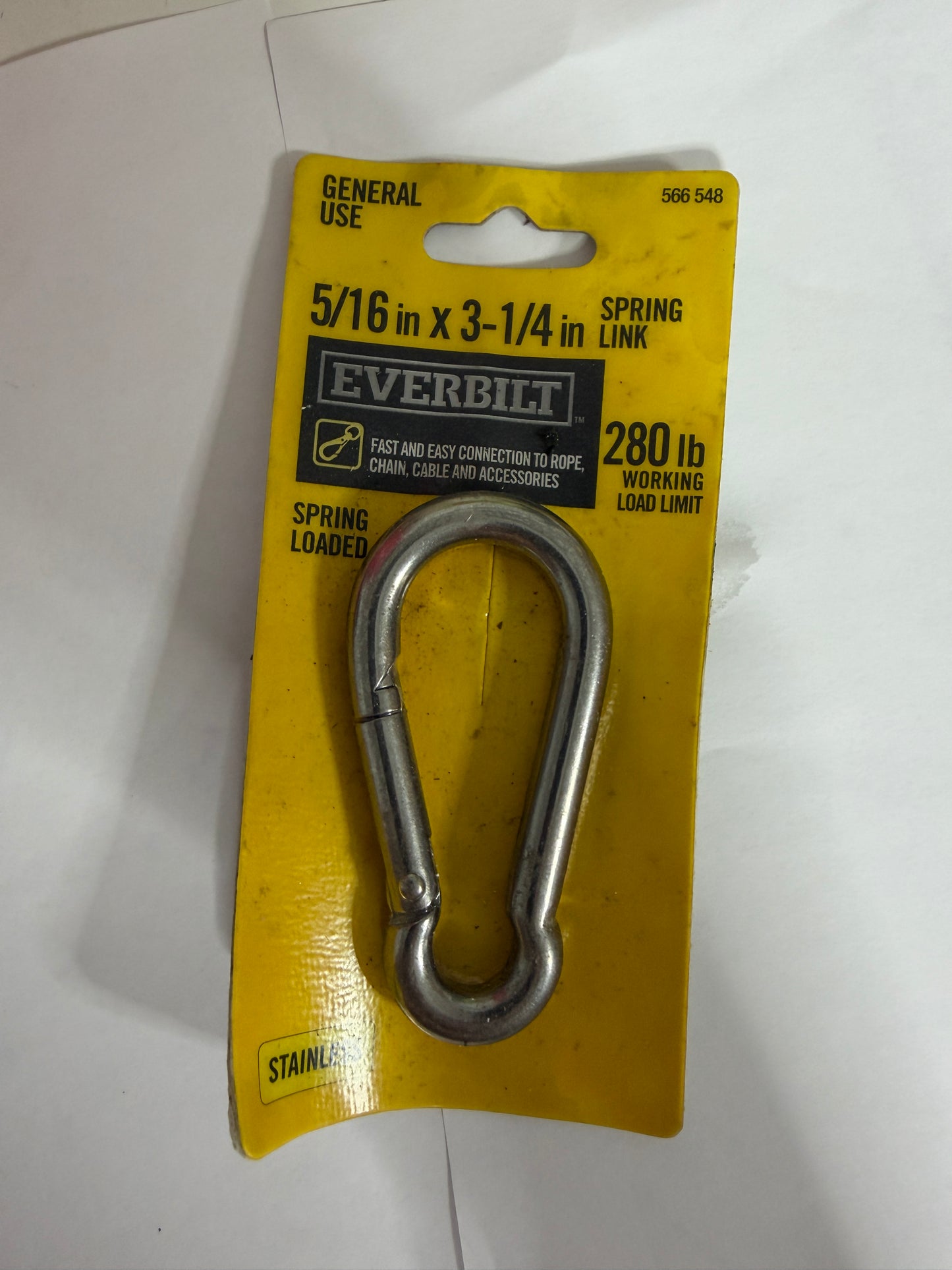 Everbilt 5/16" x 3 1/4" Carabiner - NEW