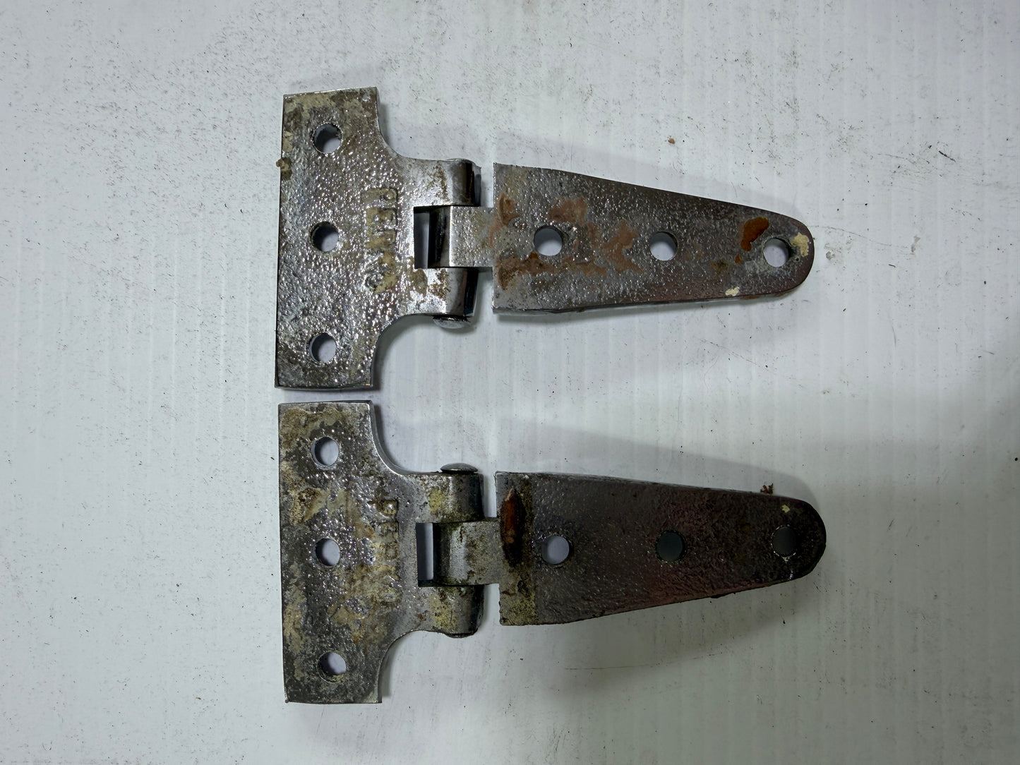 PAIR Chromed Bronze Perko Hinges