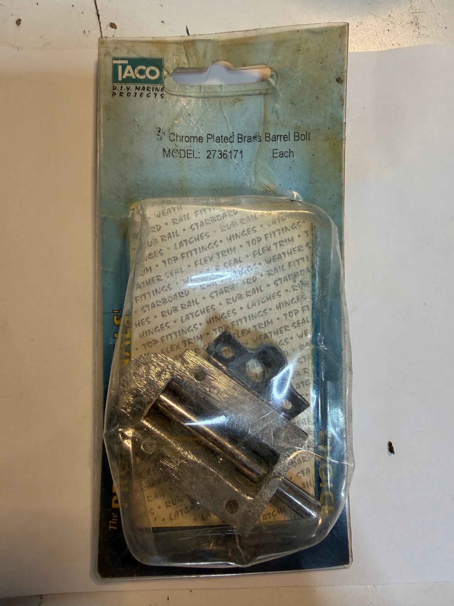 Chrome Plated Brass Barrel Bolt - NEW