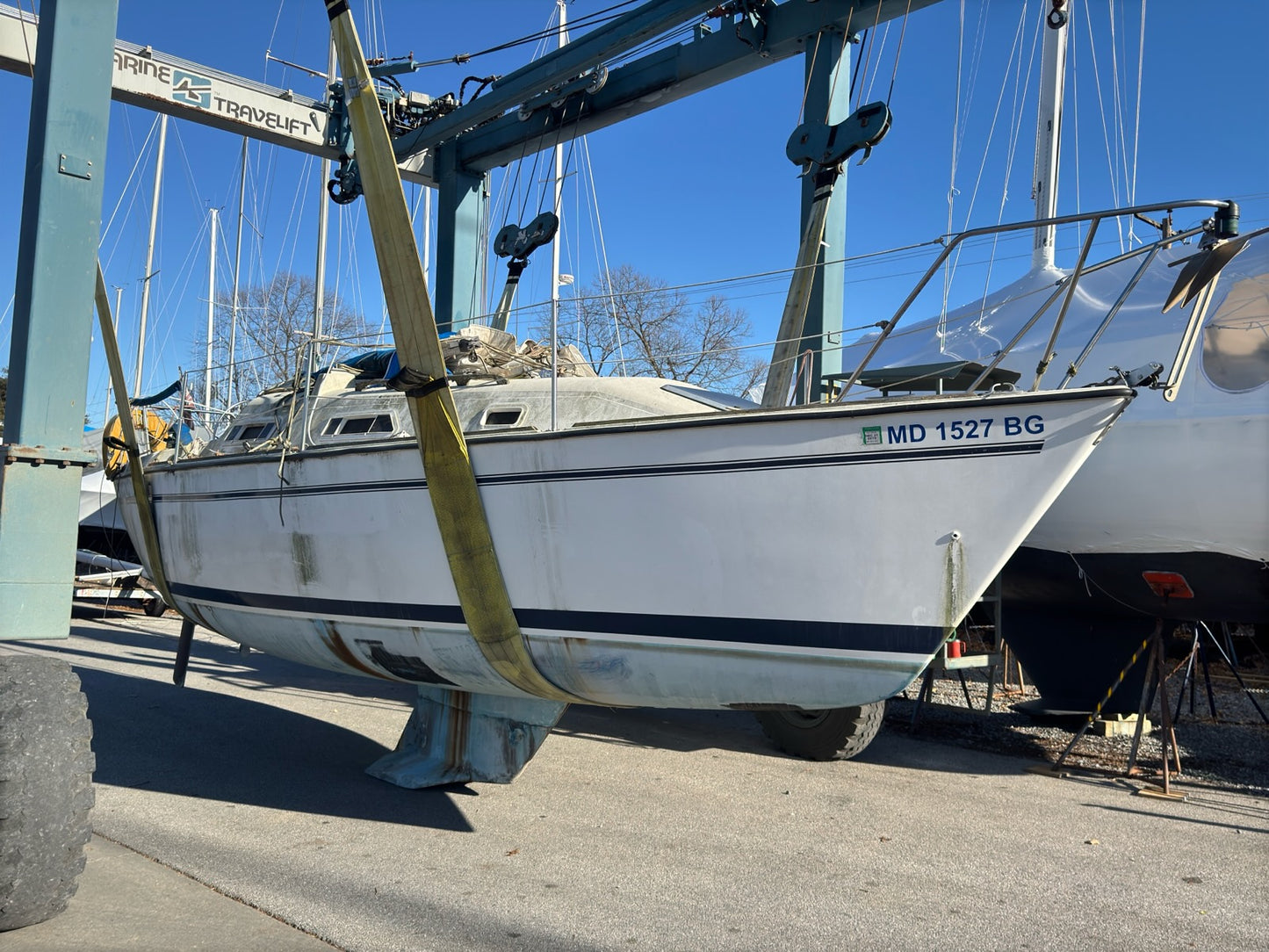 Split Stern Rail - Pearson 27