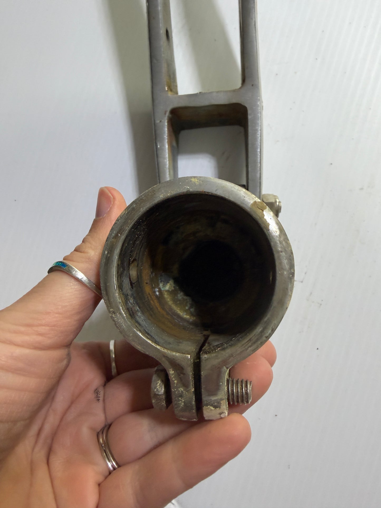 Chromed Bronze Tiller Strap & Rudder Hardware - Newport 30 -- #22