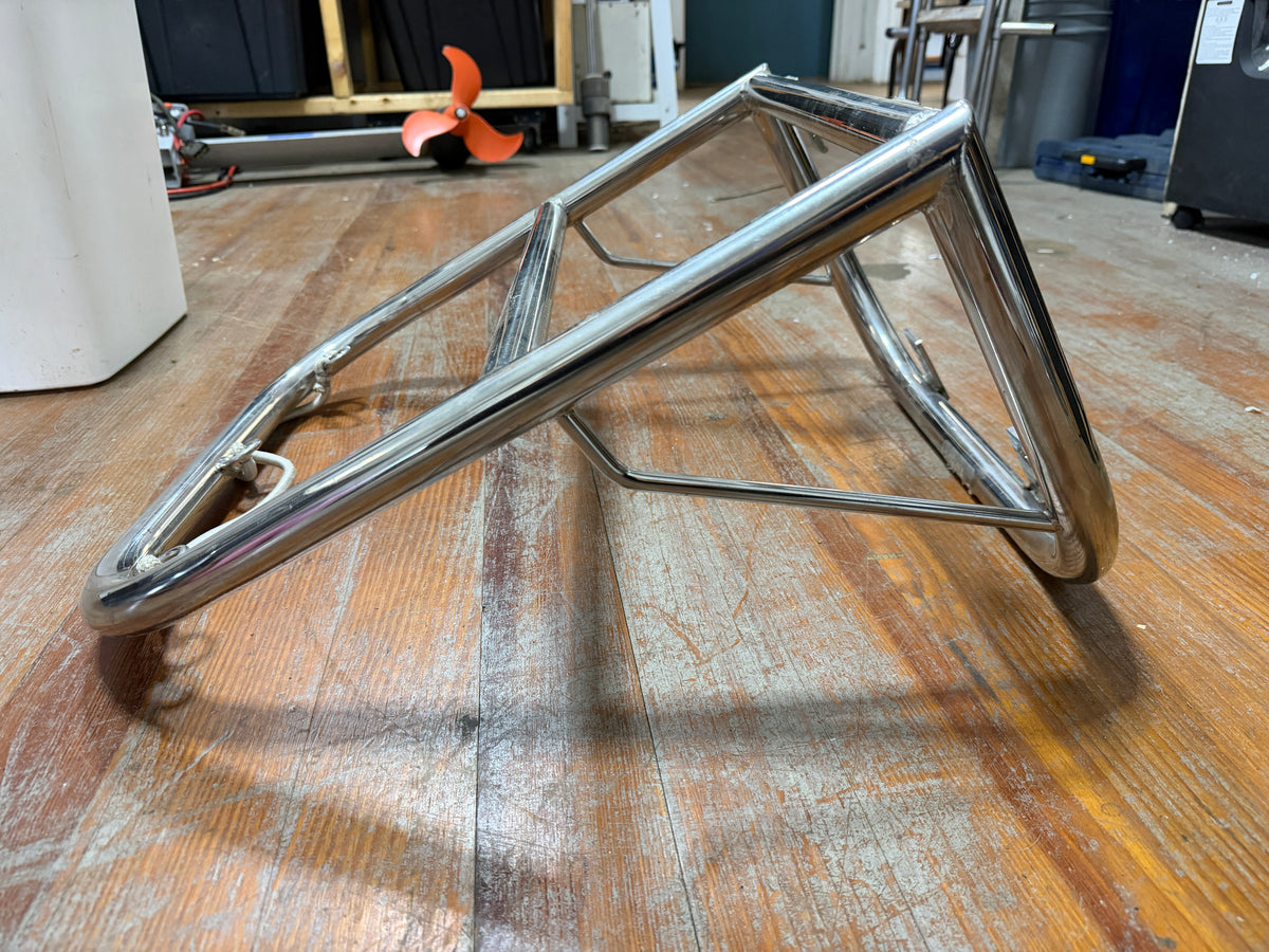 20 1/2" Length - 2 Step Stainless Steel Ladder With 19 3/4" x 12" Mounting Base