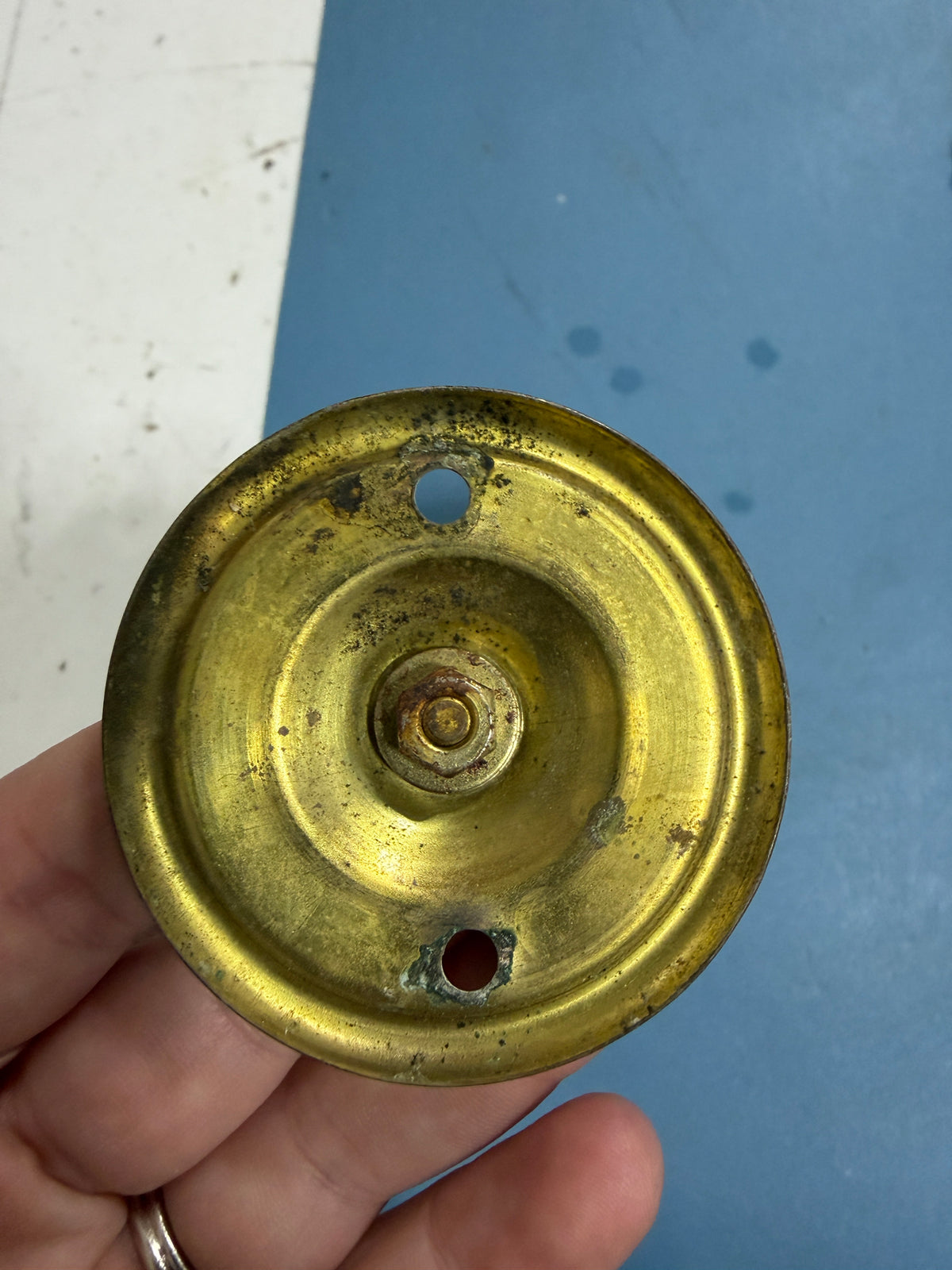 Small Brass Oil Lamp Deflector - 3 7/8" Diameter x 5 1/2" Height