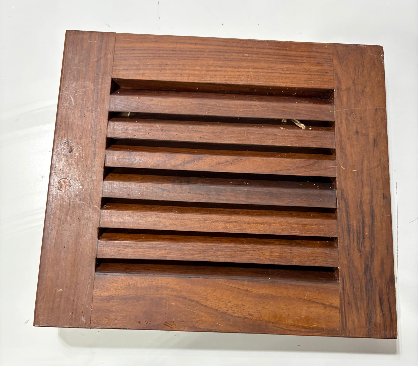 Teak Cabinet Door off of Rafiki 35 #260 10 1/2 x 9 1/2"
