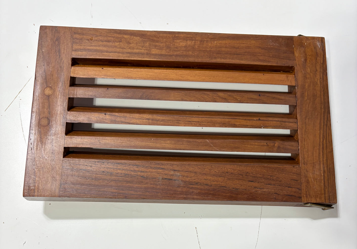 Teak Cabinet Door off of Rafiki 35 #261 12 1/2 x 7 1/2"