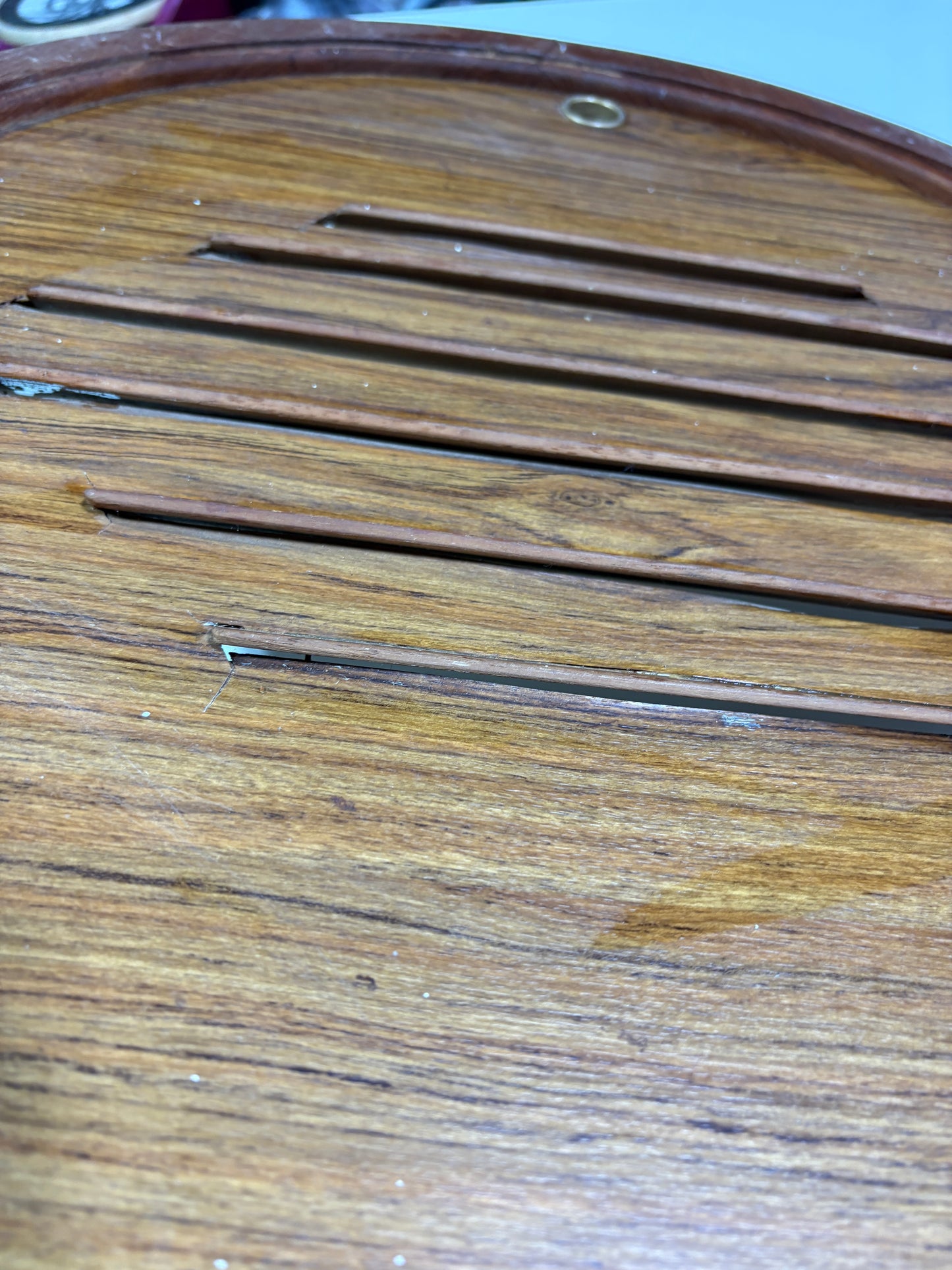 Circular Teak Hatch