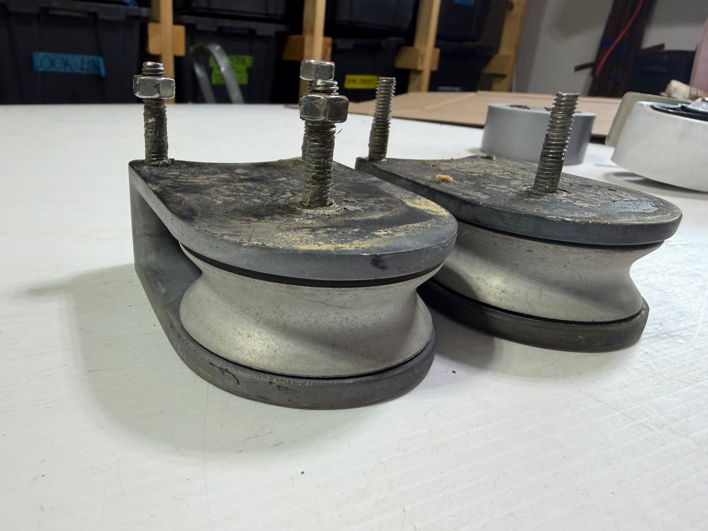 PAIR GIBB 3" Sheave Foot Blocks - 1/2" Line