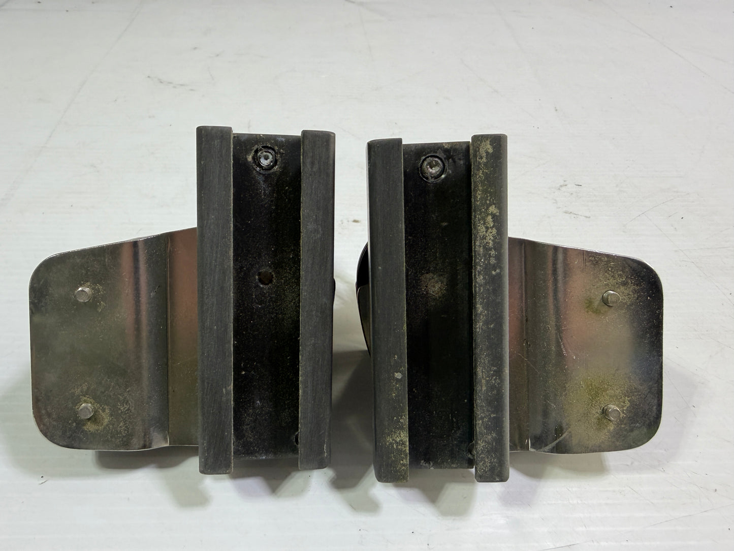 PAIR 1 1/4" Garhauer Adjustable Track Ends - 2" Double Sheaved x 3/8" Line