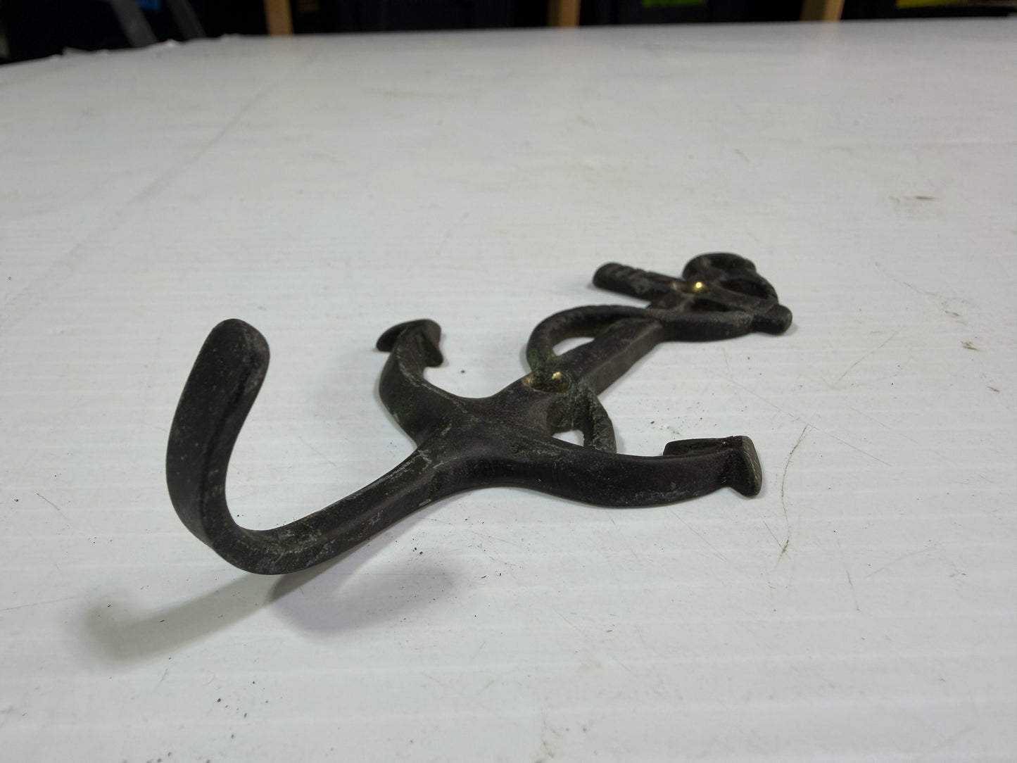 Brass Anchor Wall Hook - 4 3/4" Long