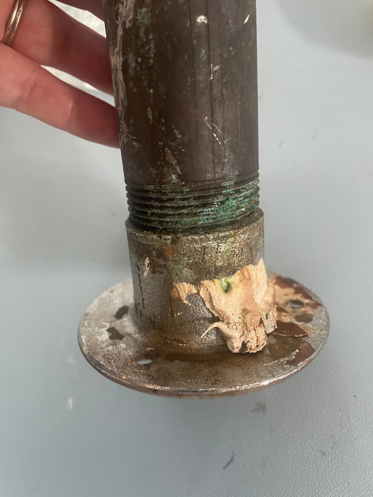 Chromed Bronze Waste Deck Cap / Plug / Deck Fill Plate - 1 1/2" Diameter