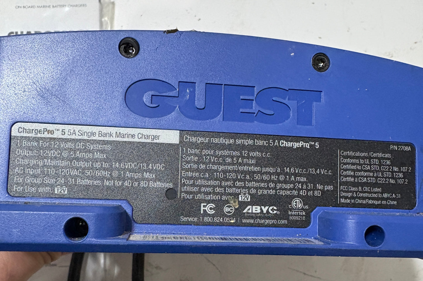 Guest Charge Pro 5, Single Bank Marine Charger