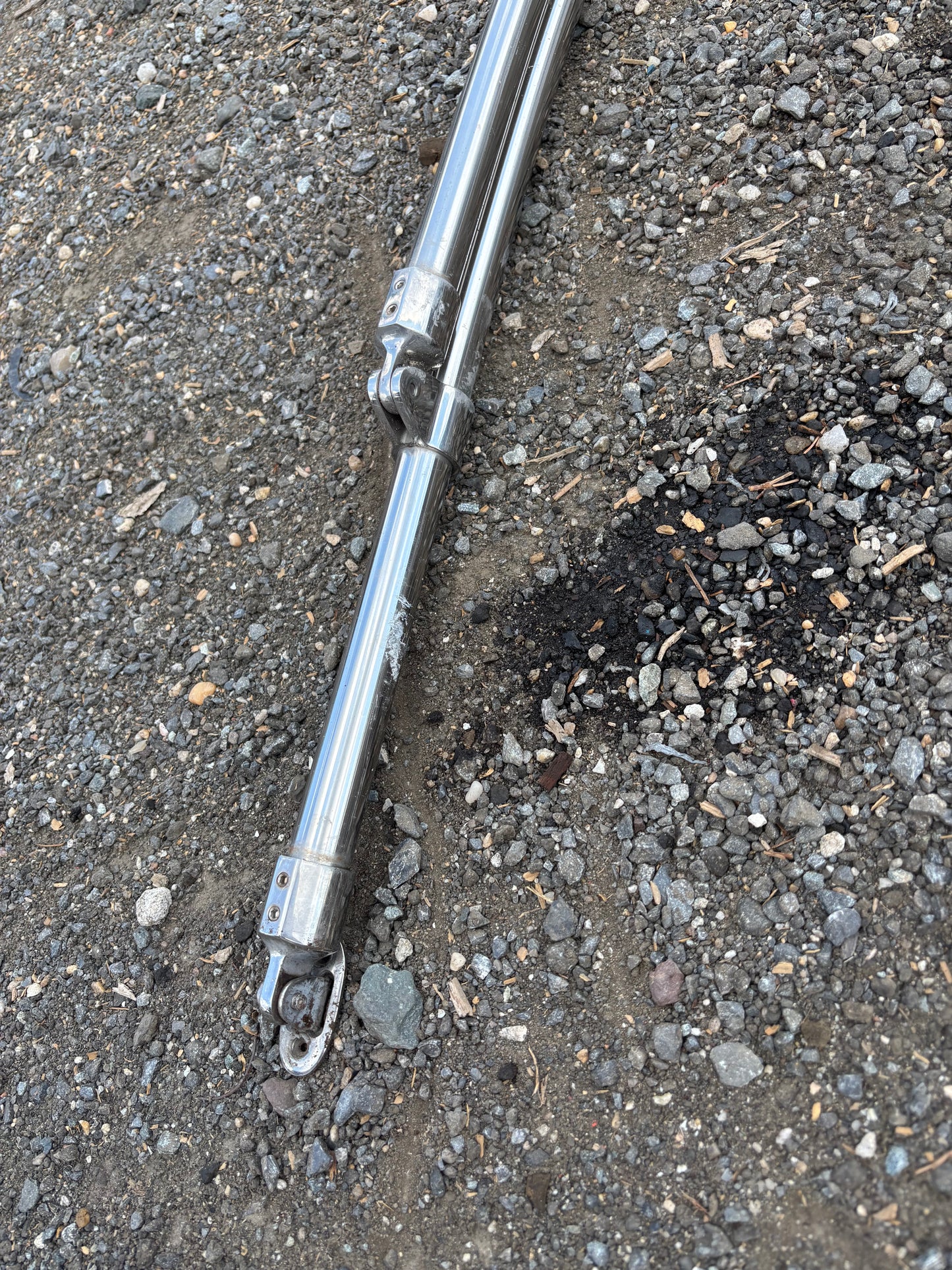 stainless steel dodger frame leg left side