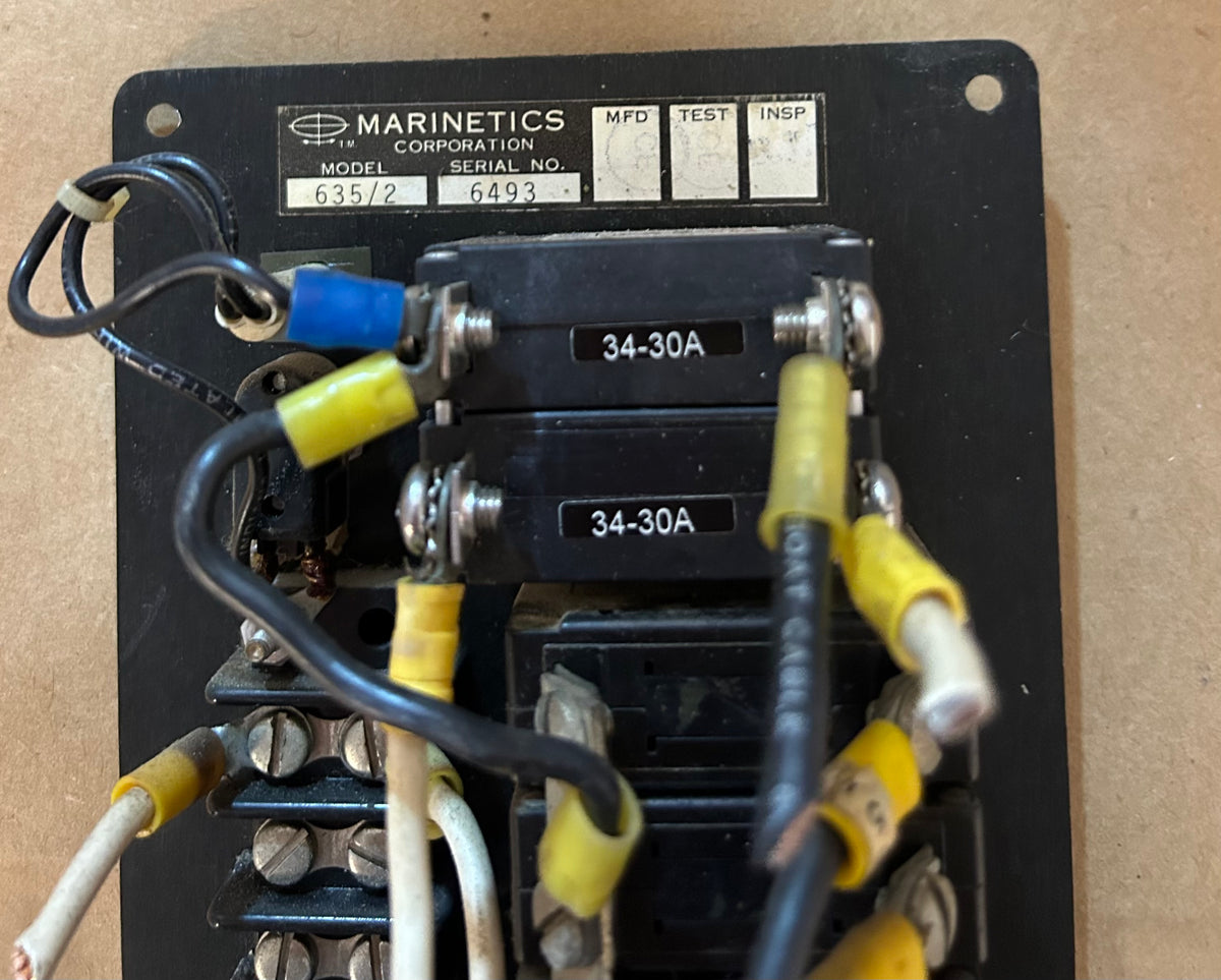 Marinetics A-C Load Center Model 635/2 Electrical Panel