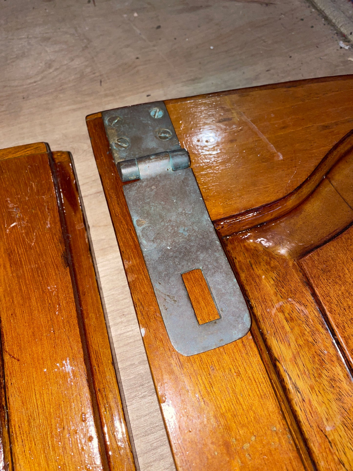 Pair Of Solid Teak Cabinet Doors #157