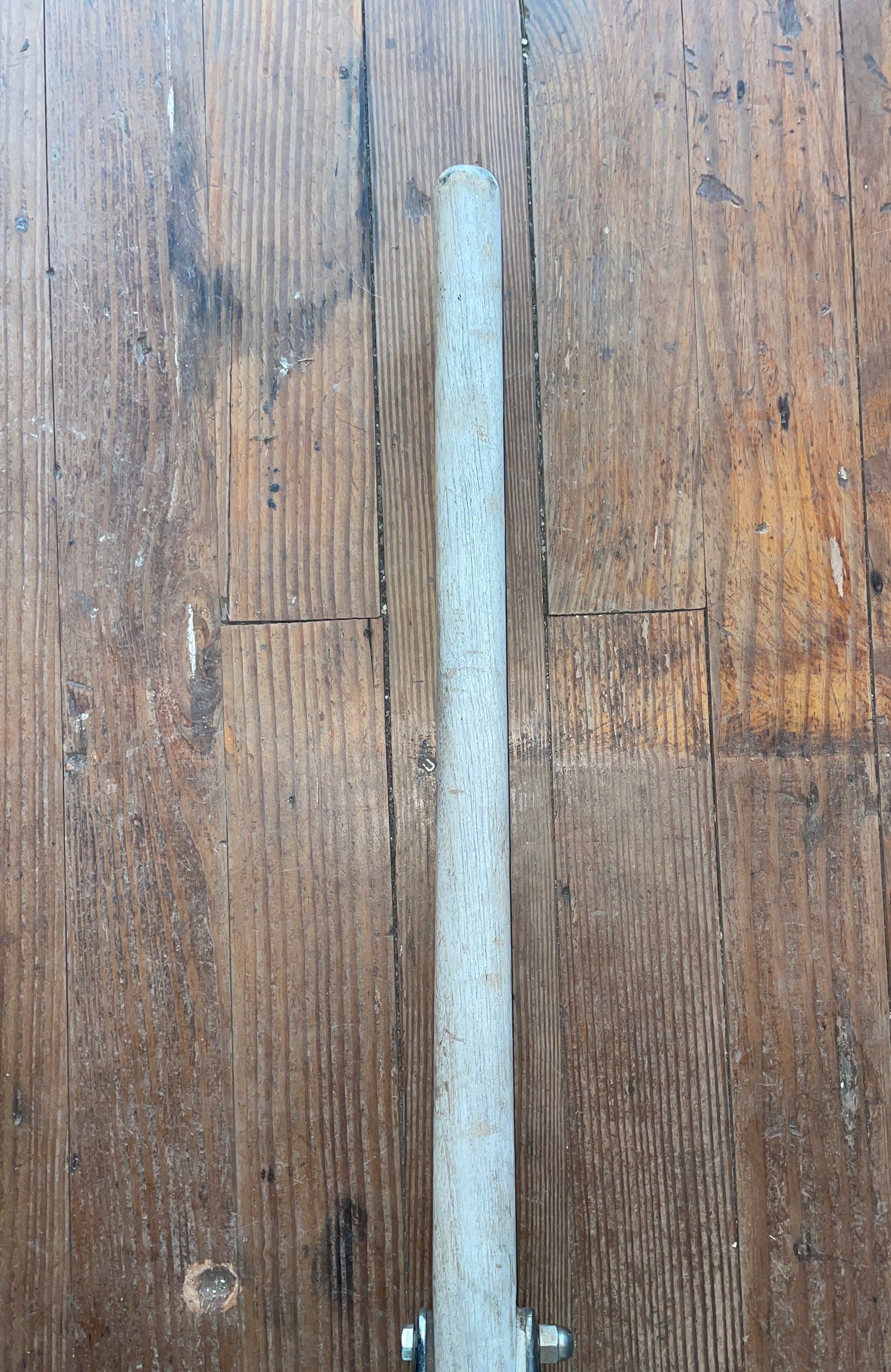 Teak Tiller Handle With Chromed Bronze Bracket -32 1/2” Long -- #15
