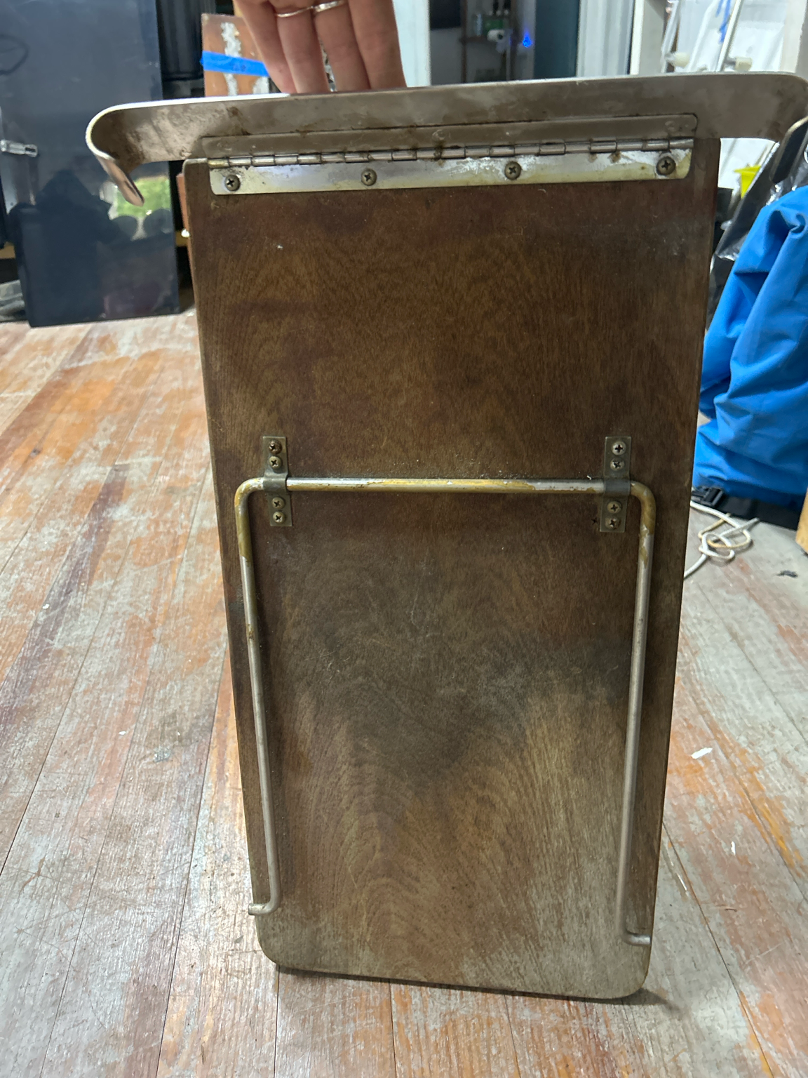 Vintage Sailboat Cockpit Table – Folding Teak Marine Table 22" x 11"