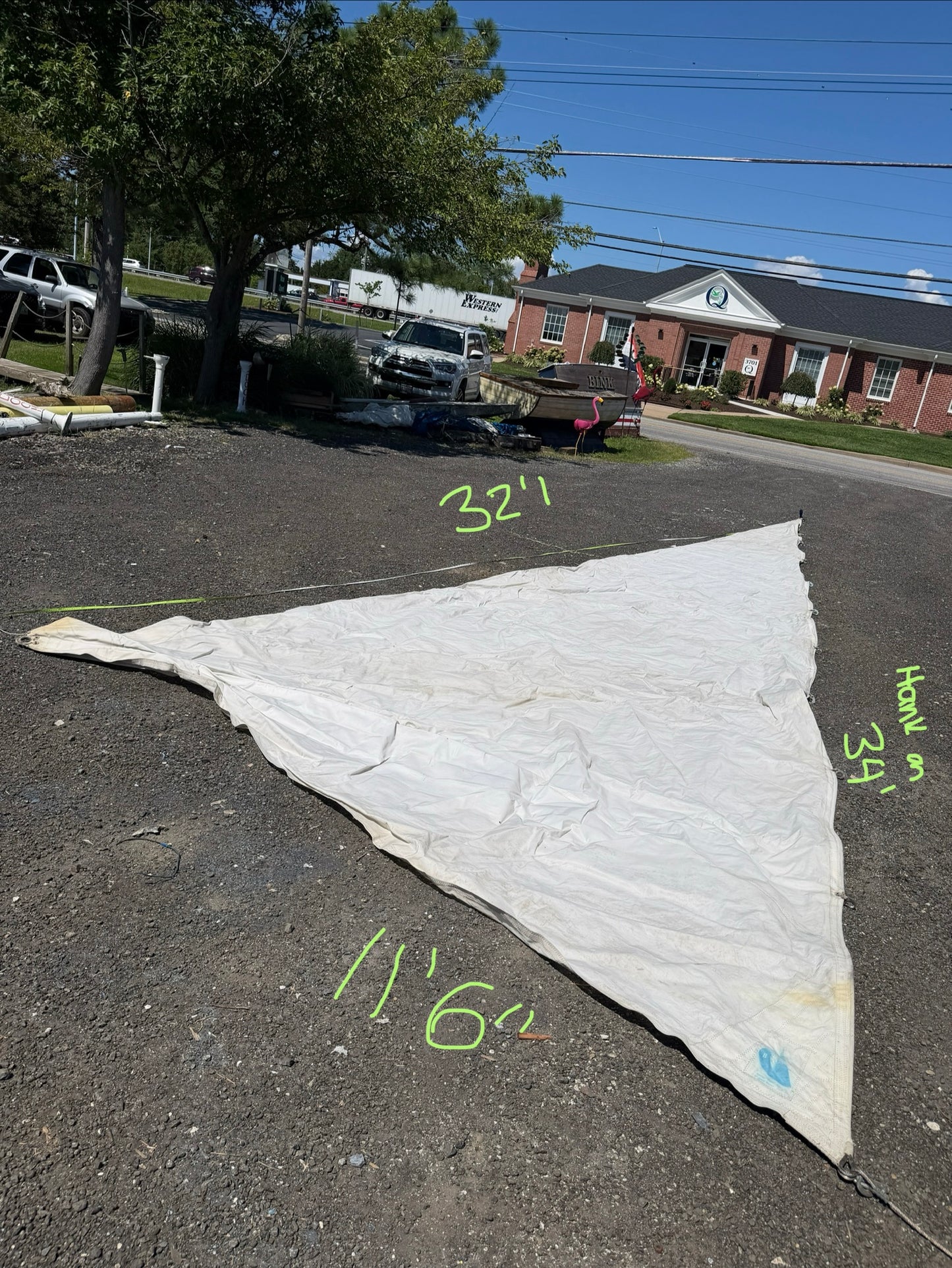Columbia 43 Jib Sail - 34' Luff x 32'1" Leech x 11'6" Foot