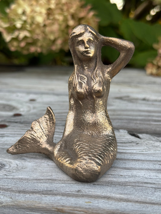 Decorative Bronze Mermaid - Solid Bronze - Made in USA